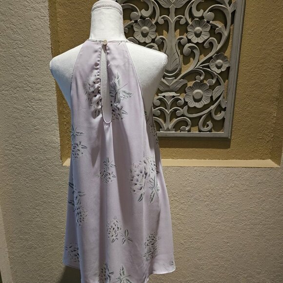 Show Me Your Mumu Gomez Lilac Floral Halter Dress M Keyhole Back - Picture 2 of 8